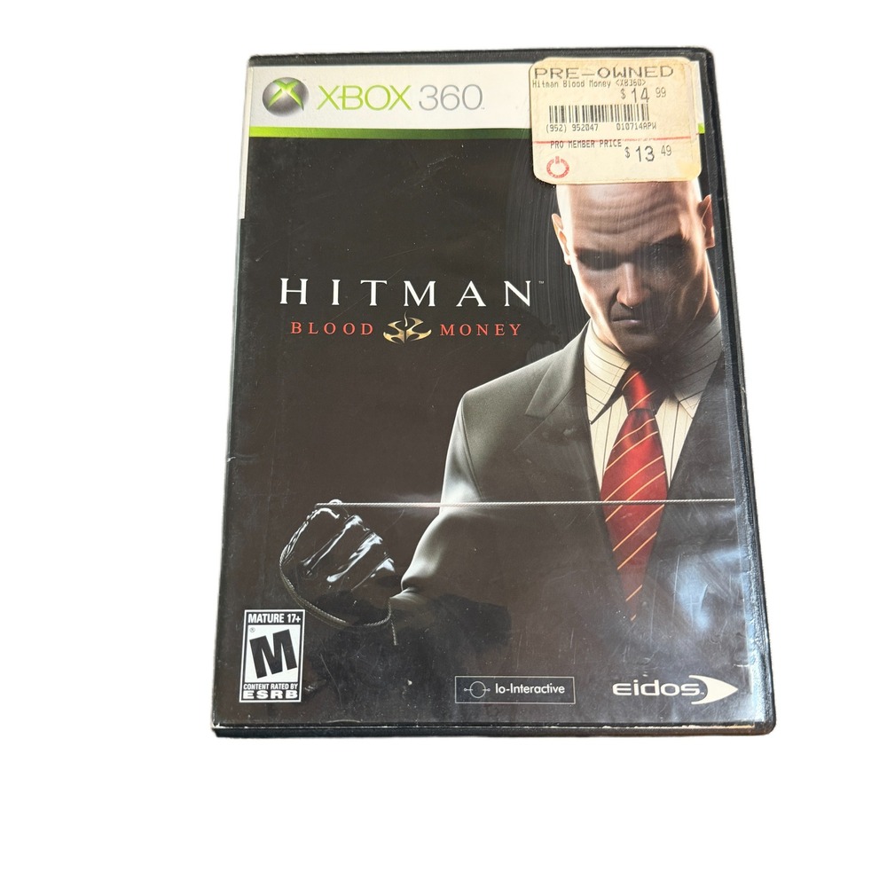 Hitman Blood Money Xbox 360 Microsoft Eidos‎ Stealth Action Game Agent 47 2006